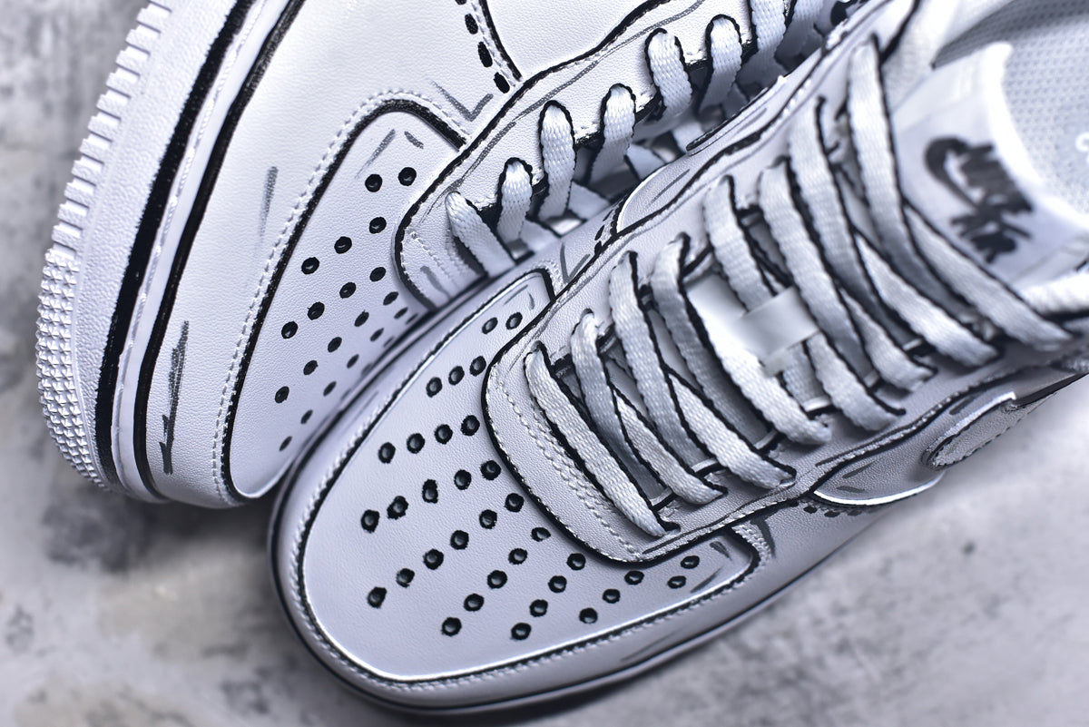 Nike Air Force 1 '07 Graffiti Low-Top Sneaker White CW2288-111