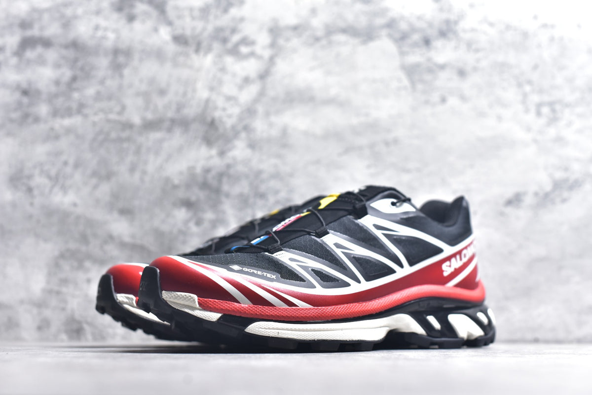 Salomon XT-6 Gore-Tex Waterproof Trail Running Shoe Black Red 479749