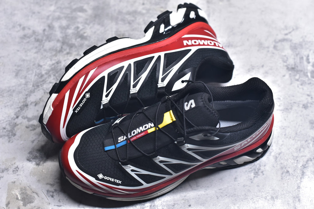 Salomon XT-6 Gore-Tex Waterproof Trail Running Shoe Black Red 479749