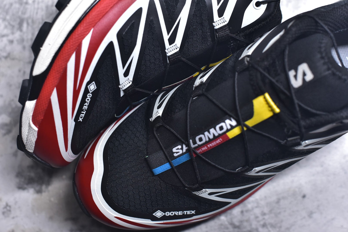 Salomon XT-6 Gore-Tex Waterproof Trail Running Shoe Black Red 479749