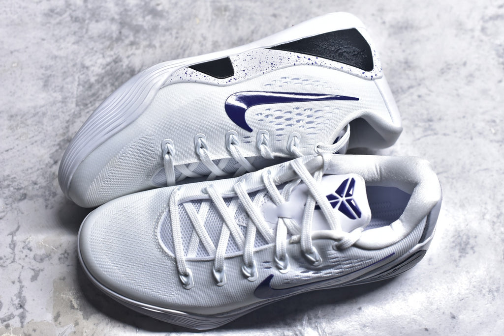 Nike Kobe 9 Elite Low EM Protro | Low-Top Basketball Shoe – White/Purple (IH1401-100)