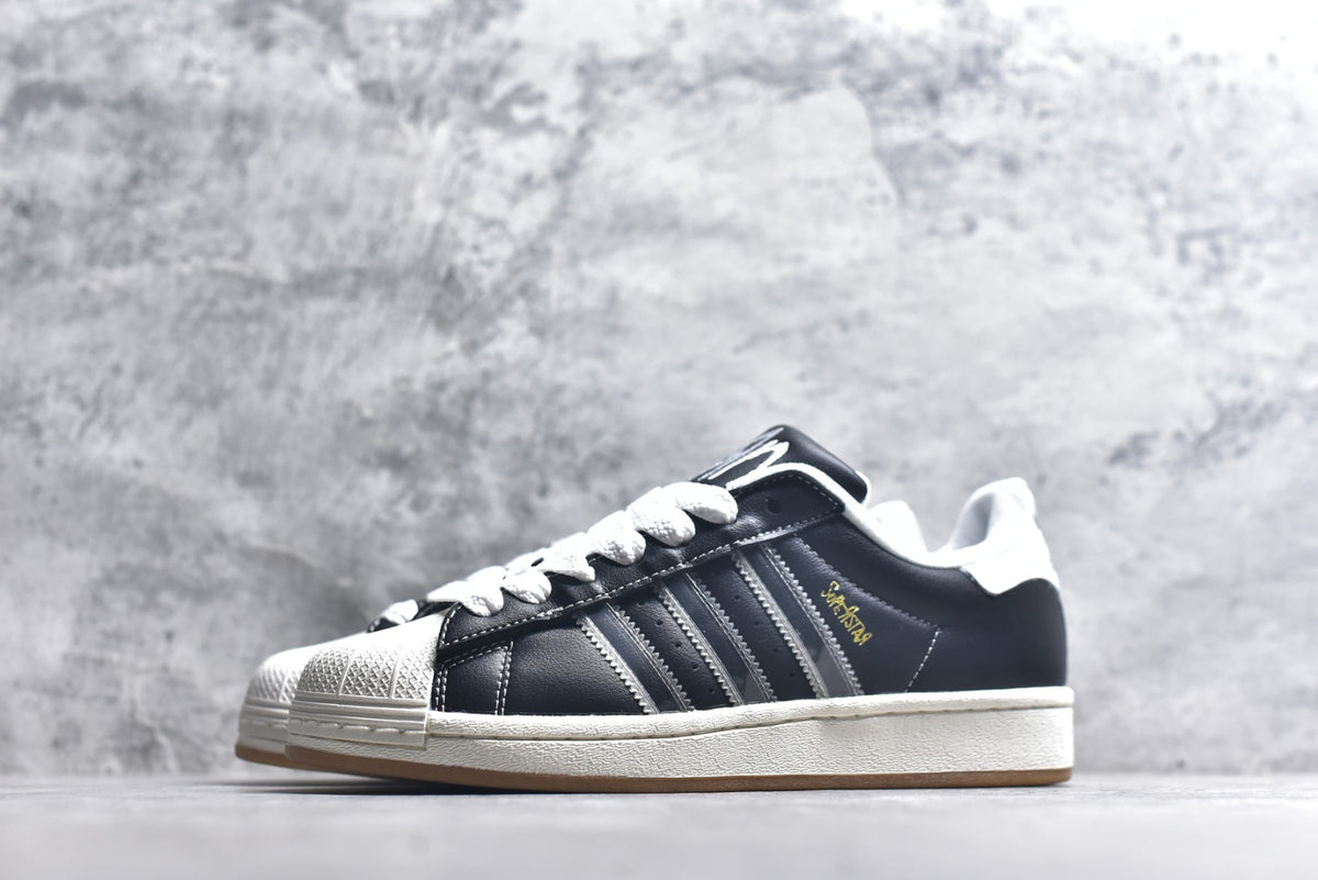 Korn x Adidas Originals Superstar Black White Shell Toe Low-Top Sneaker – Unisex | Style No. IH1313