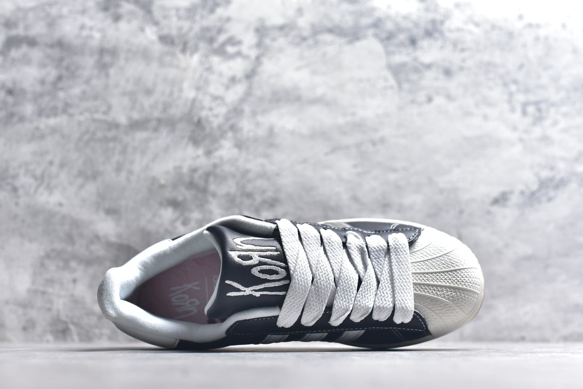 Korn x Adidas Originals Superstar Black White Shell Toe Low-Top Sneaker – Unisex | Style No. IH1313